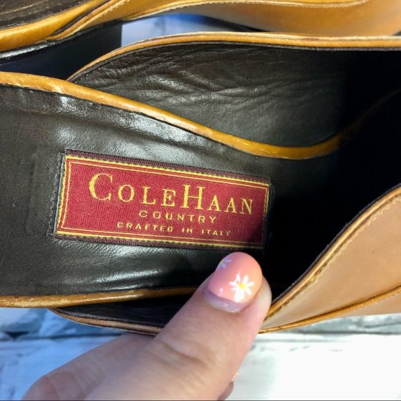 Cole Haan Country Vintage Leather Pointed Toe Mules - Picture 7 of 8